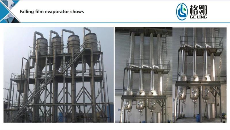 Three Effect Evaporator/Concentrator Falling Film / Forced Circulation Evaporator Ball Type Concentrator Vacuum Decompression Concentrator Scraper Thin Film