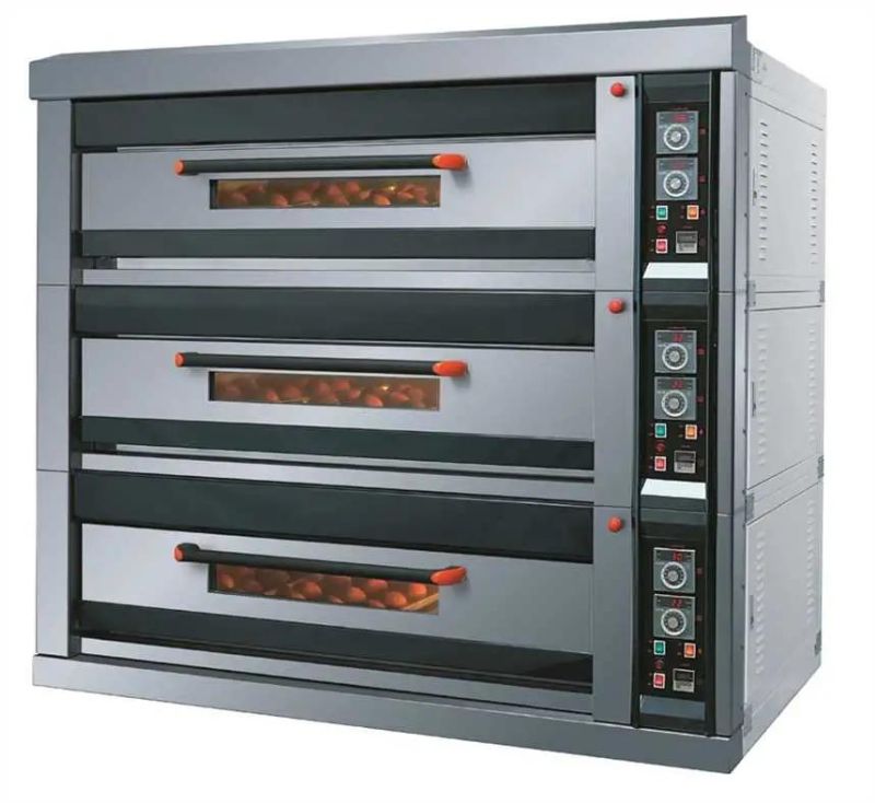 Three Compartment Gas Deck Oven for Bread Baking