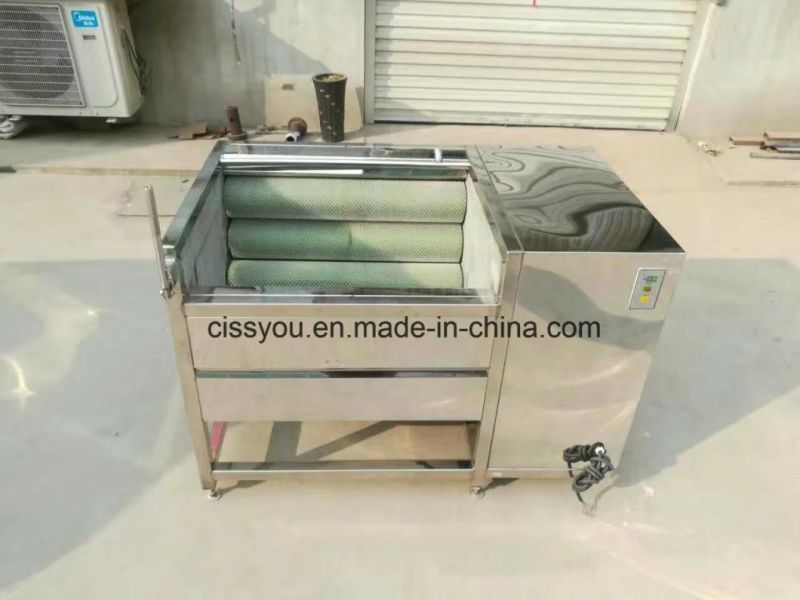 China Industrial Brush Type Root Vegetable Washing Peeling Machine