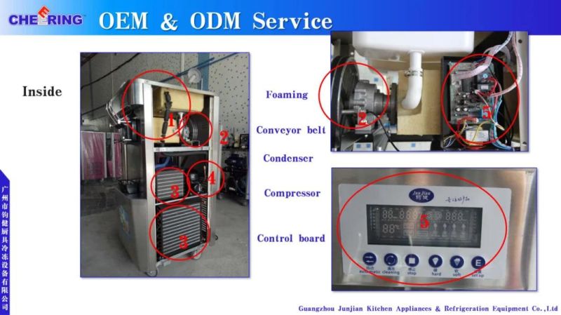 Bql-368 Cheering Made Commercial Precooling Air Pump Ice Cream Machine Soft Serve with CE