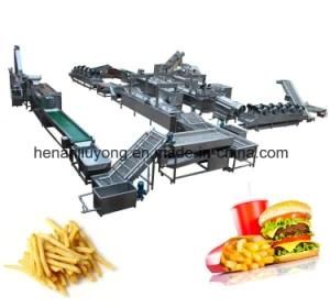 Fully Automatic French Fries Frozen Potato Chips Machine Production Line