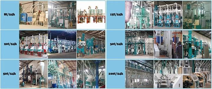 30t/D Maize Flour Milling Machines with Compact Structure