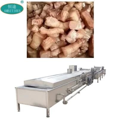 Steam Continous Meat Blanching Machine Meat Blancher Machinery