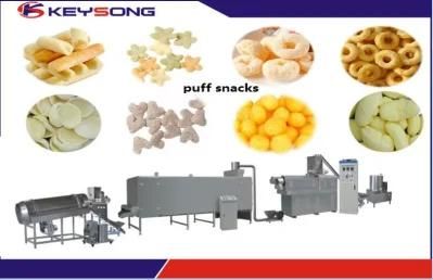 Wheat Corn Rice Flour Puff Snack Extruder