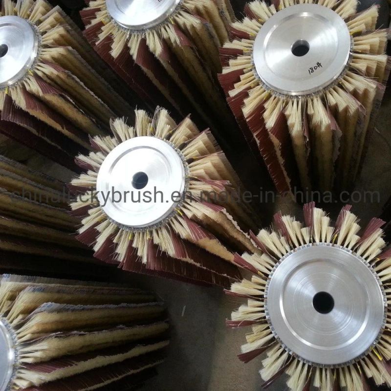 Sisal Hemp and Sandpaper Mixture Brush for Sanding Machine (YY-136)