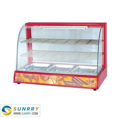 Display Food Warmer Curved Glass Hot Showcase Counter