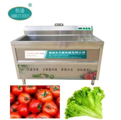 Industrial Commercial Air Bubble Ozone Leaf Vegetable Fruit Washing Machine