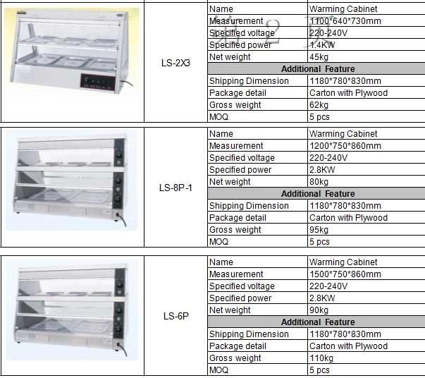 Catering Equipment Kfc Same Style Food Warming Cabinet with Humidifying