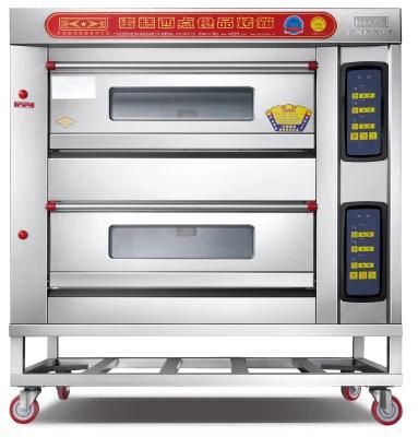 Commerical Kitchen 2 Deck 4 Trays Gas Oven with Computer Controller for Baking Equipment ...