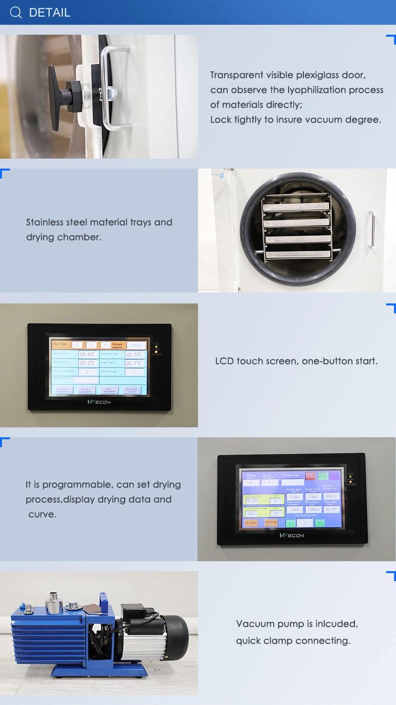 The Laboratory Uses Small Vacuum Freeze Dryer for Freeze Drying Liquids and Food