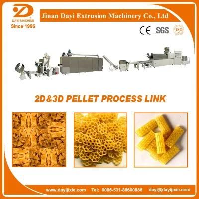 2D and 3D Pellet Snack Food Process Line Food Extrsuion Machine