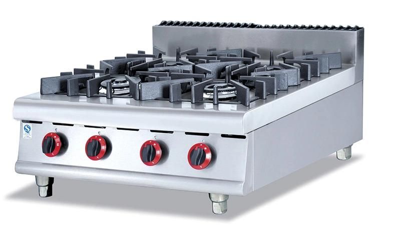 Commercial Counter Top 4-Burner Gas Stove