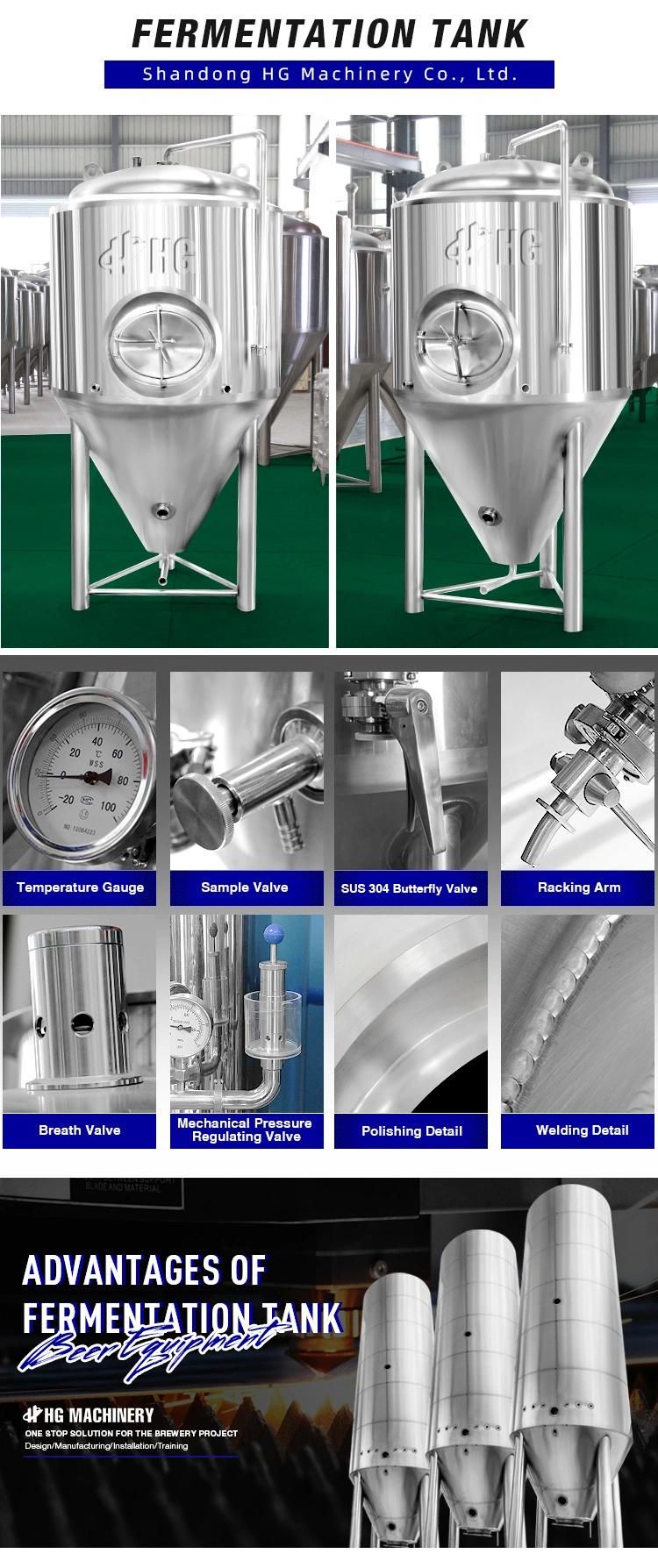 Milk/Yogurt/Beer Fermentation Tank Conical Beer Fermenter Tank 1000L