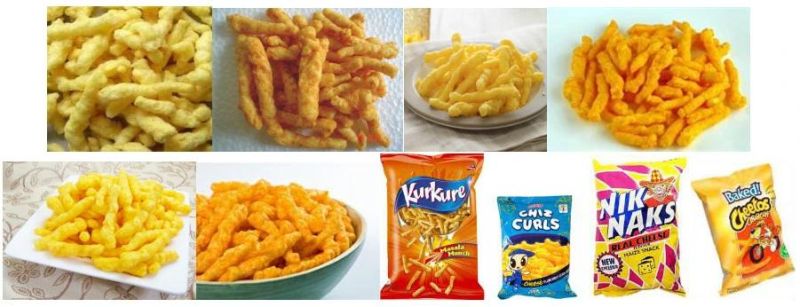 Snack Food Puffed Corn Curl Cheetos Kurkure Extruder Machine