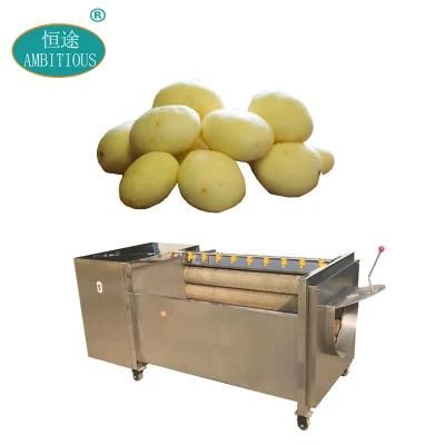 Potato Washing and Peeling Machine Continuous Potato Peeler