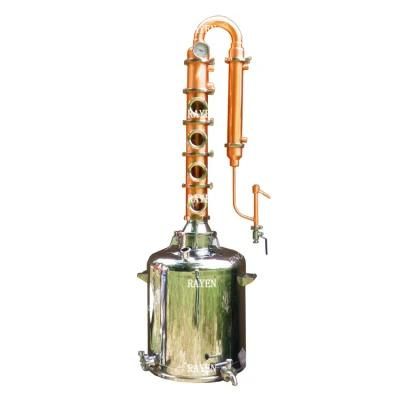 Moonshine Whisky Distillery Glass Distillation Column Distilling Machine