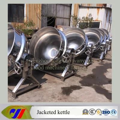 Stainless Steel Food Level Cooking Jacketed Kettle with Steam Heating Tilting Type