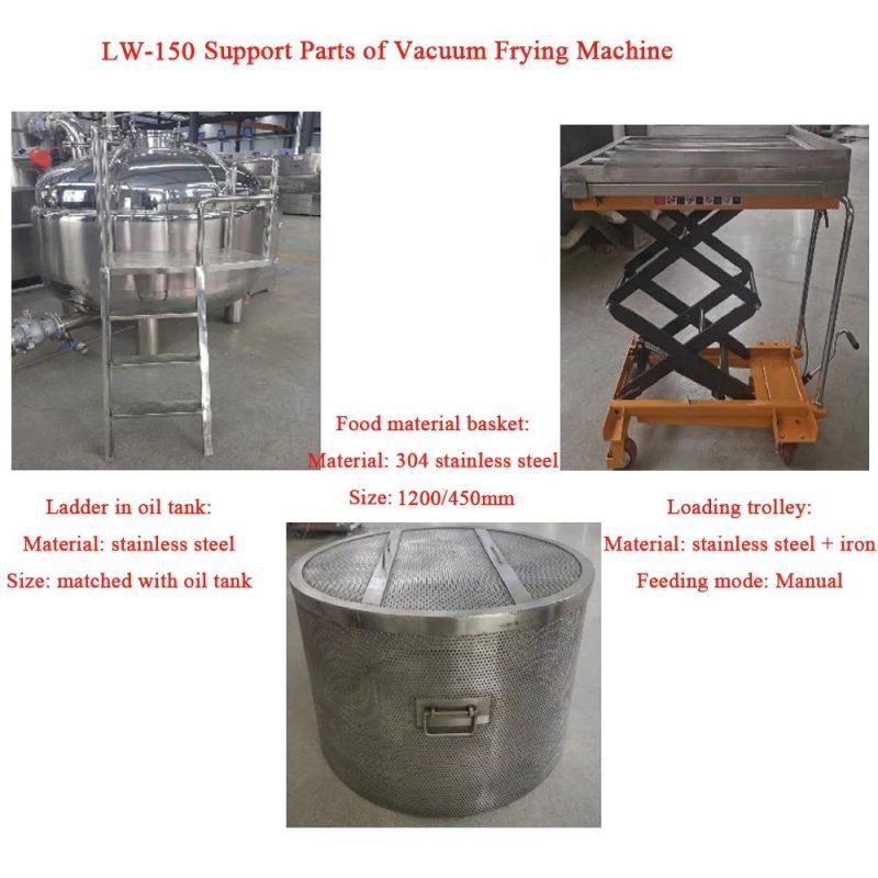 150kgs Per Batch Vacuum Fryer for Fruit and Vegetables Frying