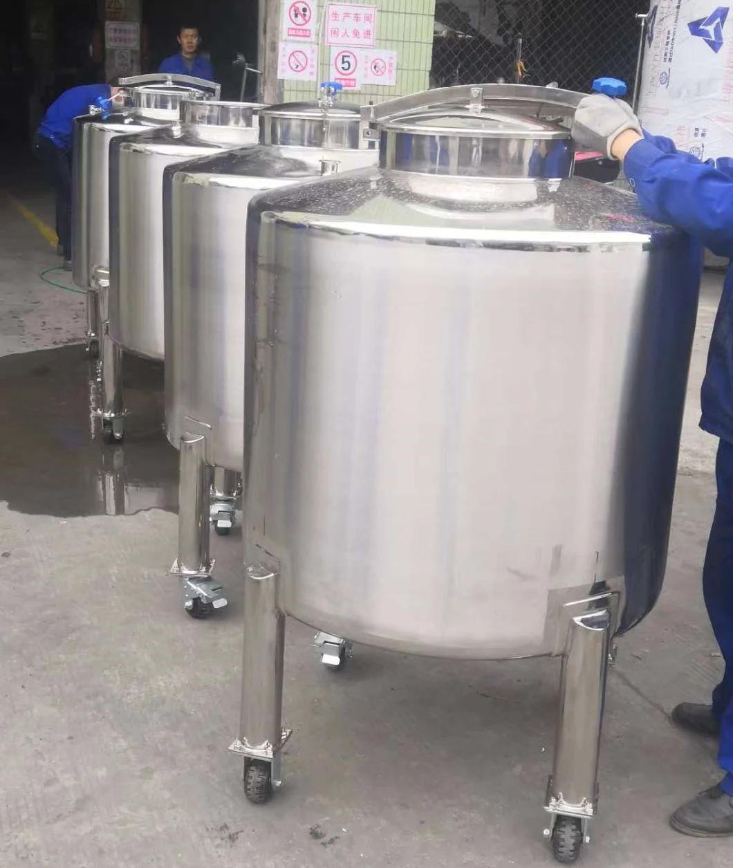 1000L 2000L Jacketed Heating Cooling Mixing Jacketed Tank Supplier