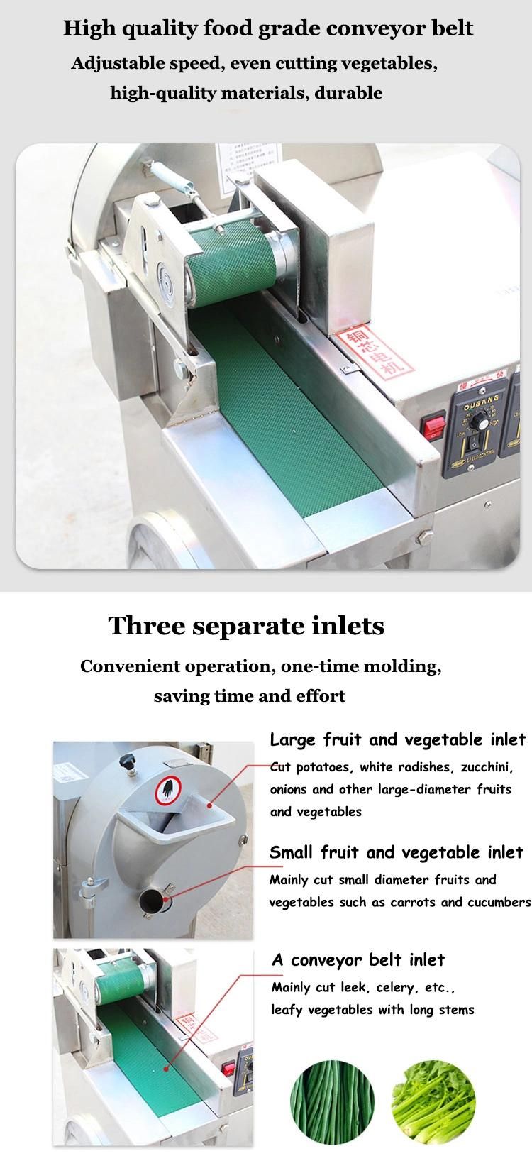 Electric Vegetable Slicer Shredder Dicer Leafy Green Onion Cabbage Vegetable and Fruit Cutting Machine Commercial Vegetable Cutter