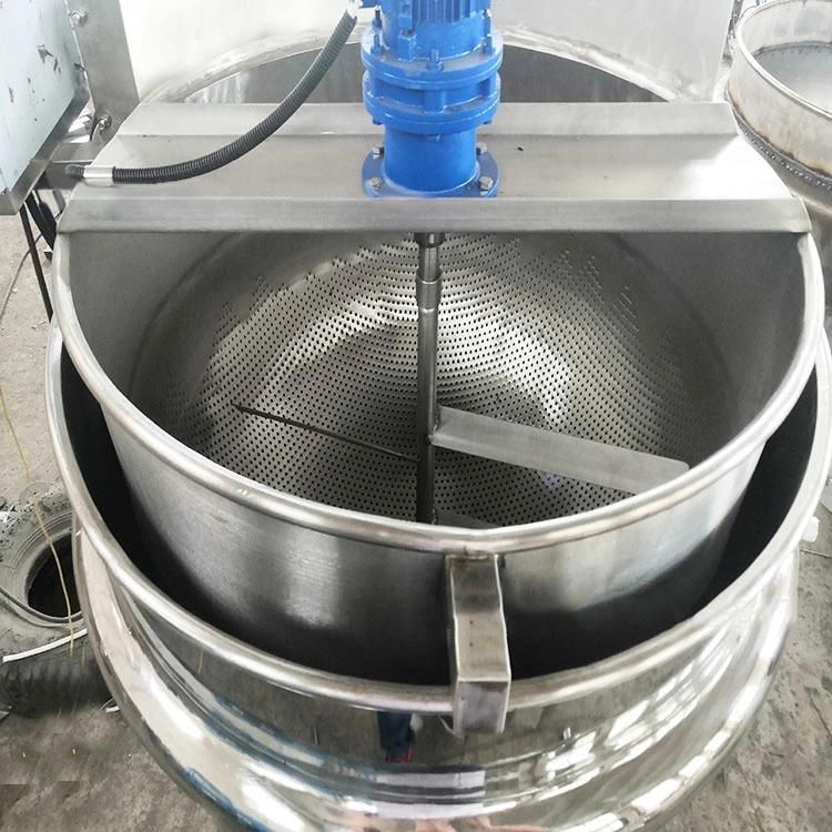 Electric Steam Gas Heat Pressure Cook Vessel with Mix Double Jacketed Pot Polish Jam Boiling Kettle Food Mixer Agitator Stirrer