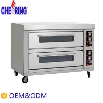 Cheering 2 Layer 6 Trays Commercial Stainless Steel Kitchen Electric Oven Baking Equipment