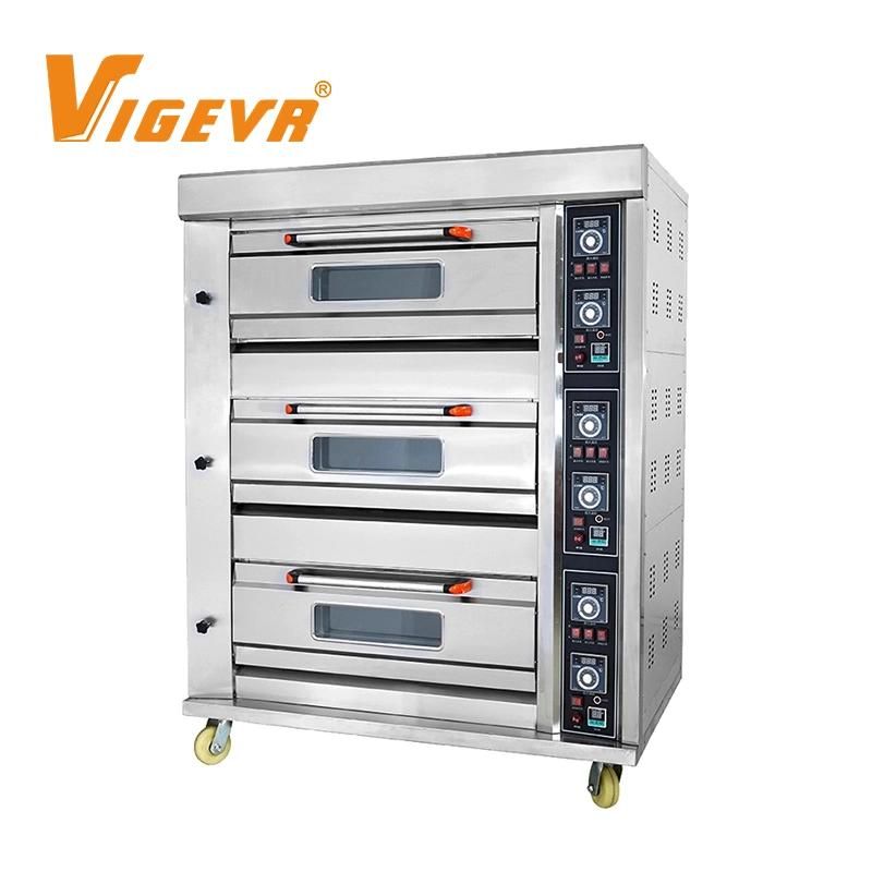 6 9 12 Trays Commercial Bakery Equipment Electric Gas Bread Pizza Biscuit Baking Oven for Sale