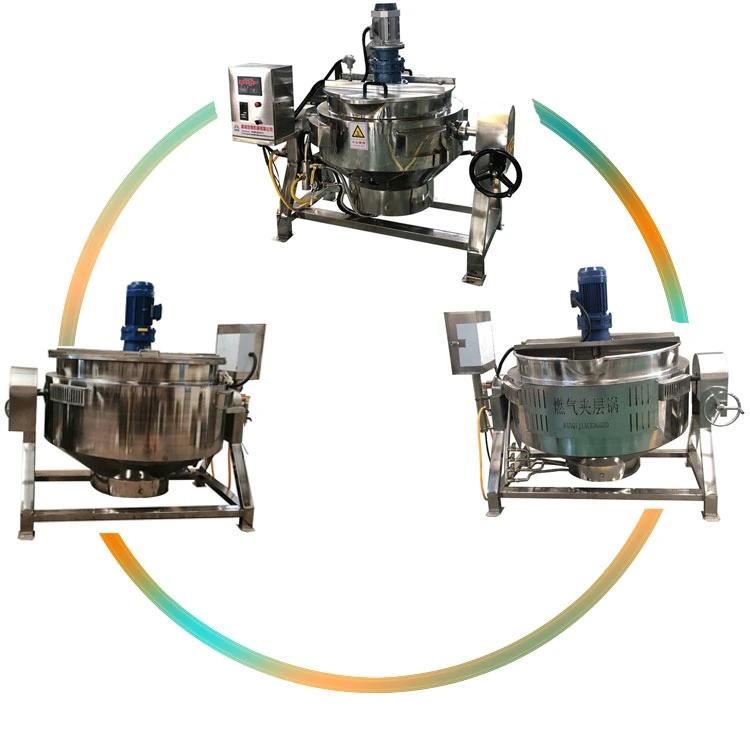 Jacketed Mixer Gas Heating Jacket Kettle for Cooking Soup Meat