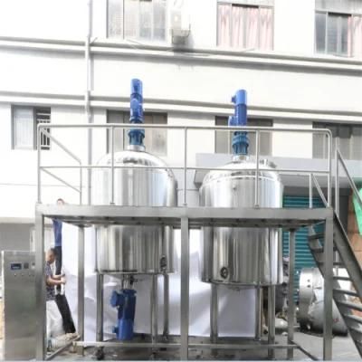 Customized Wheel Movable Sanitary Stainless Steel Mixing Tank with Platform