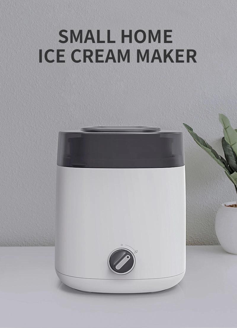Elegant Design 1200ml Auto Easy Use Quiet Quick 18W Mini Home Ice Cream Maker Machine