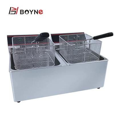 11L Double Tank Electric Fryer for Fried Snack Food Used in Kitchen