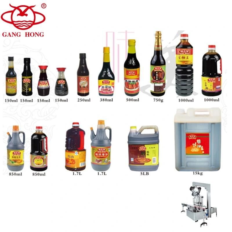 Automatic Liquid Condiment White Vinegar Edible Oil Tomato Sauce Honey Shampoo Cleaning Detergenproduction Line Ketchup Processing Machine Sauce Filling Machine