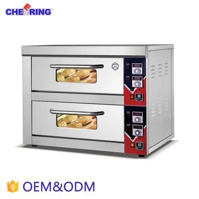 Luxurious 2 Layer 6 Trays Stainless Steel Industrial Electric Bakery Oven