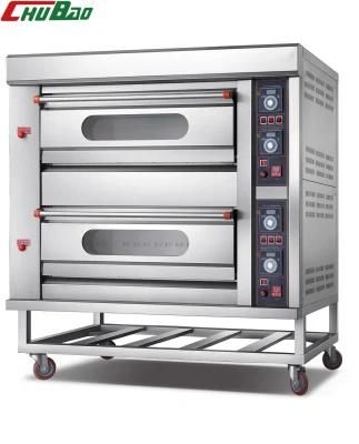 Commerical Kitchen 2 Deck 4 Trays Gas Oven for Restaurant Baking Equipment Bakery ...