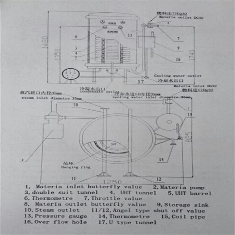 Steam Heating Milk Uht Sterilizer Electric Uht Sterilizer Sterilizer Price
