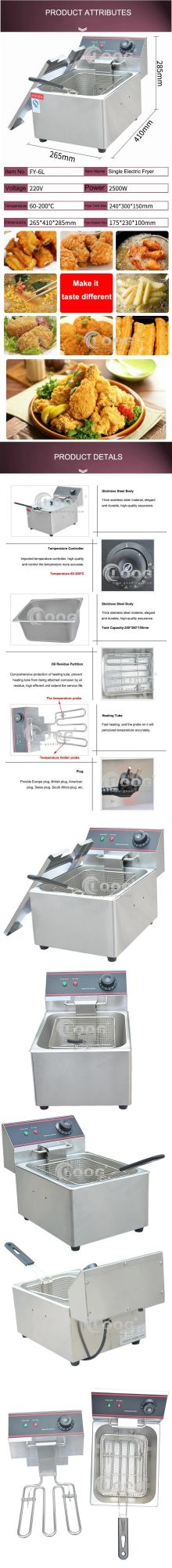 Commercial Kitchen Reataurant Equipment Electric Deep Fryer Tornado Potato Deep Fryer Electrical Countertop Fryer