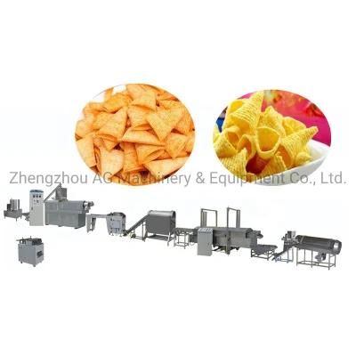 High Capacity Frying Snack Food Production Line Bugles Chips Making Extruder