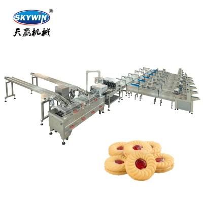 Skywin Factory Biscuit 2+1 Sandwich and Packing Machines Cream Biscuit Machine Cookie ...