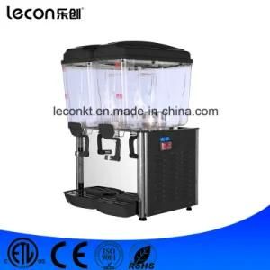 Commercial Electric 36L 2 Tanks Cold or Hot Fruit Beverage Dispenser Cooler