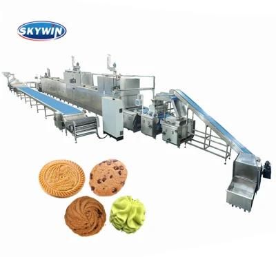 Siemens PLC Automatic Control Soft and Hard Biscuit Production Line and Sweet Soft Cookie ...