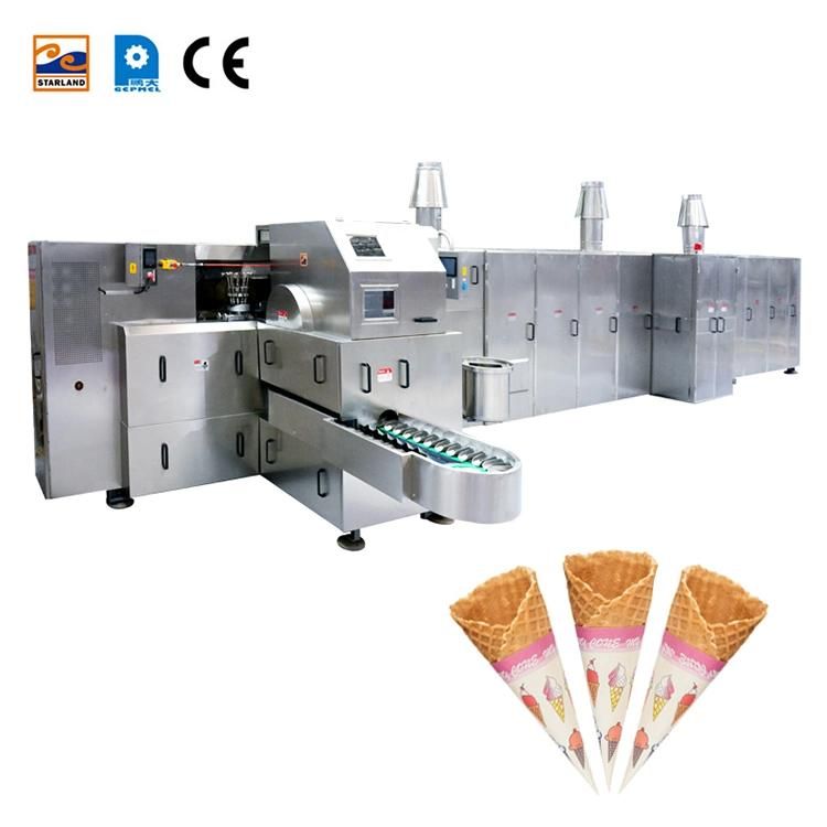 Flexible Fully Automatic of 35 Baking Plates 5m Long with Installation and Commissioning Wafffle Cone Machine