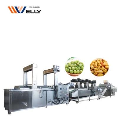 Full Automatic Peanut Cashew Nut Green Beans Peas Fryer Frying Machine Production Line ...
