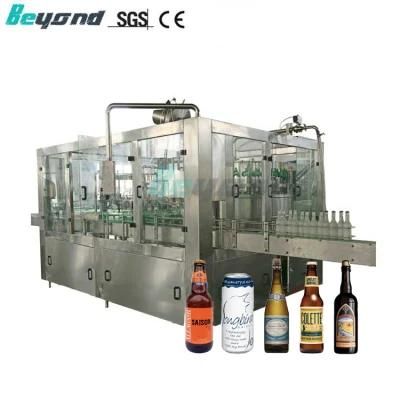Automatic Liquid Carbonated Drink Water Glass Bottle Beer Washer Capping Filling Machinery ...