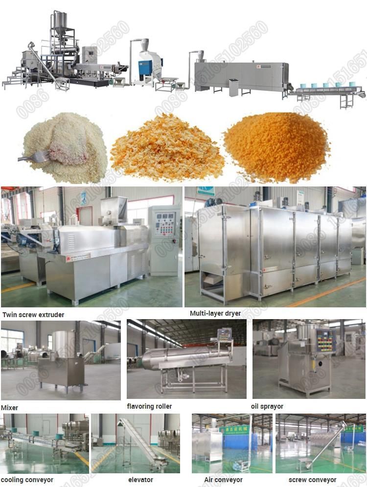 800kg/H Bread Crumbs Making Machine Breadcrumbs Production Line