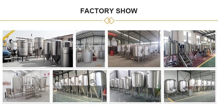 Stainless Steel 2000L Brewhouse Beer Brewing Machine Brewery System Beer Equipment for Micro Brewery Food Beverage Plant