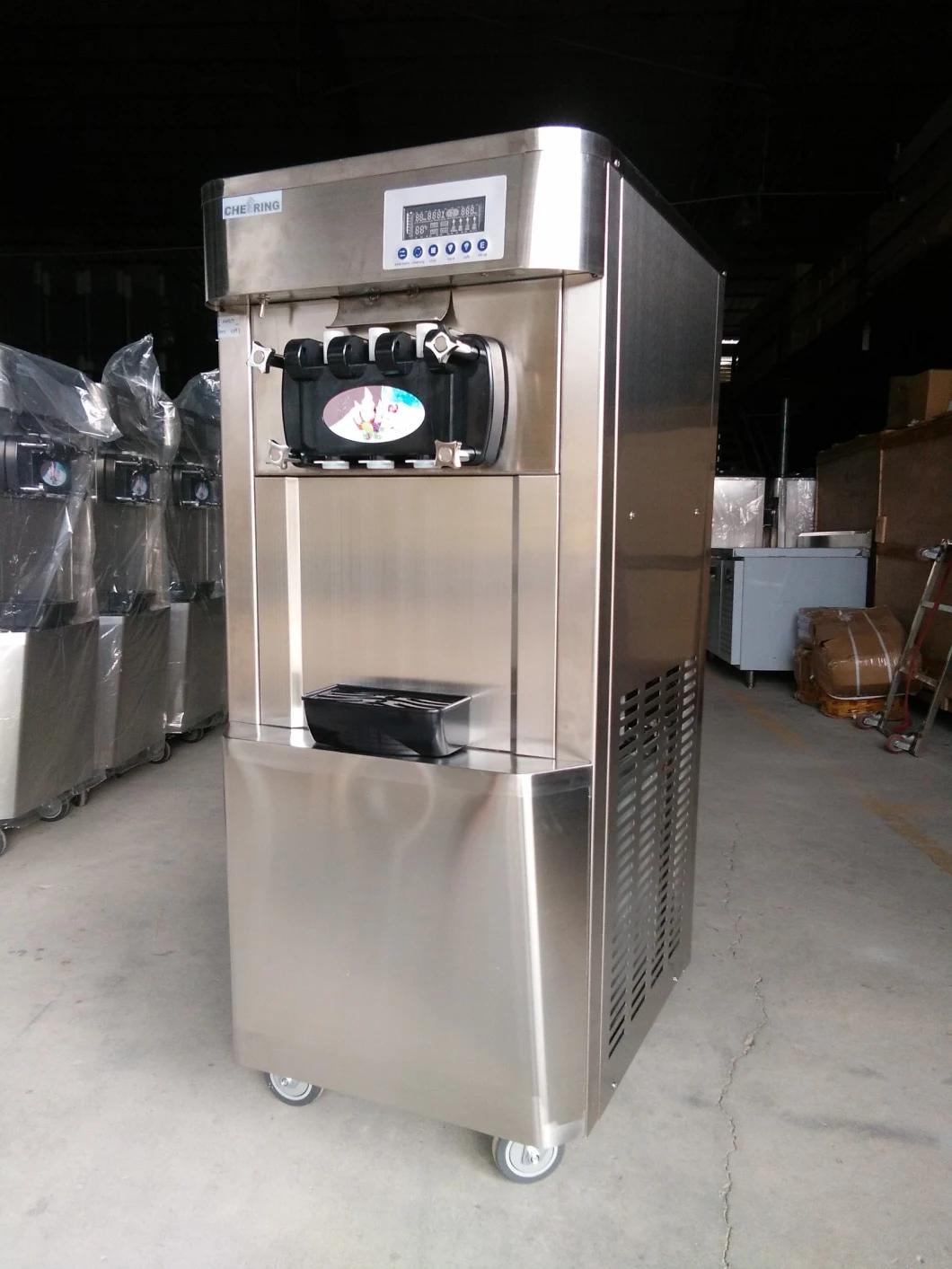 Cheering Stainless Steel Ice Cream Maker Machine Pre Cooling Soft Serve Mcdonalds Ice Cream Machine 36~40L/H
