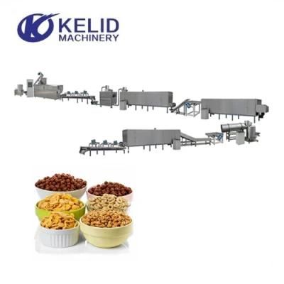 Crispy Corn Flakes Breakfast Cereal Extrusion Making Machine