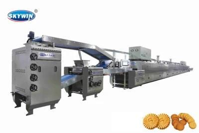 Skywin Model-400 Hard and Soft Cookies Biscuits Snack Food Machine Production Line for ...