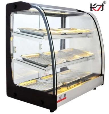 CH-3D Commercial Stainless Steel Fry Hot Food Heated Warming Display Cabinet Electric Food ...