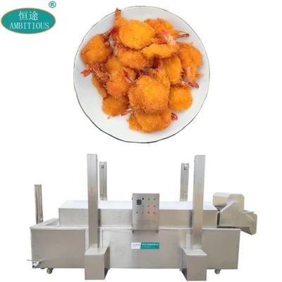 Continuous Mesh Belt Conveyor Shrimp Frying Machine Linear Gas Fryers